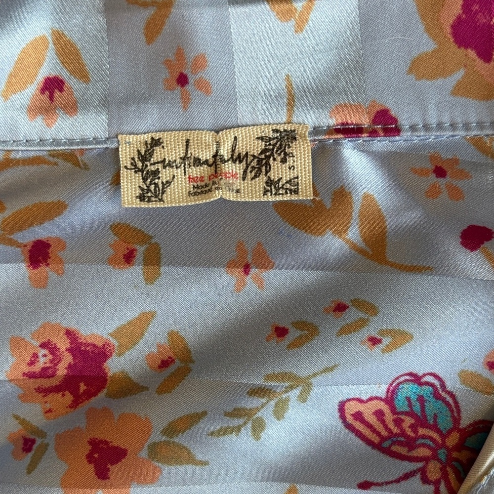 Free People Floral Button-Up Womens Whimsical BoHo Top 🤩 - Picture 7 of 9